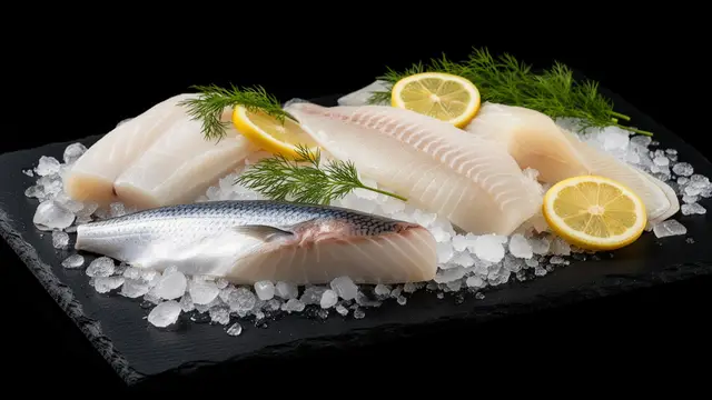 Gama de pescado blanco congelados